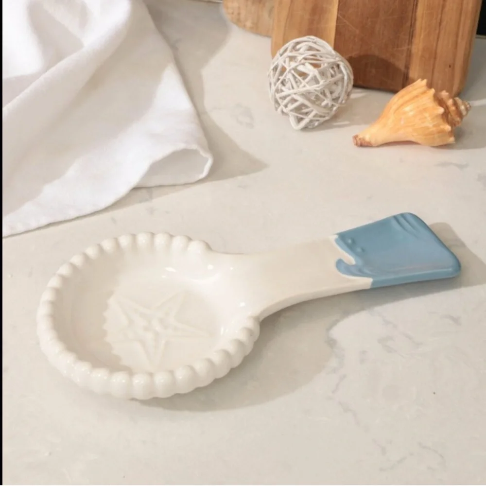 Coastal Starfish Ceramic Spoon Rest NEW